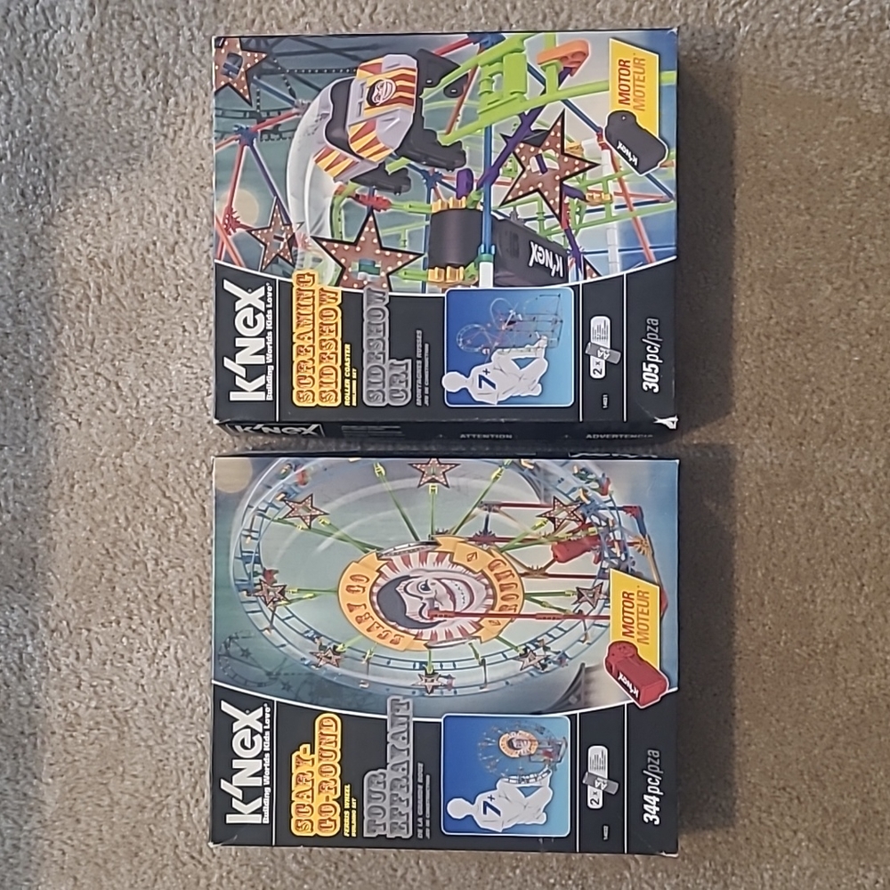 K'nex Scary-Go-Round and Screaming Sideshow NIB